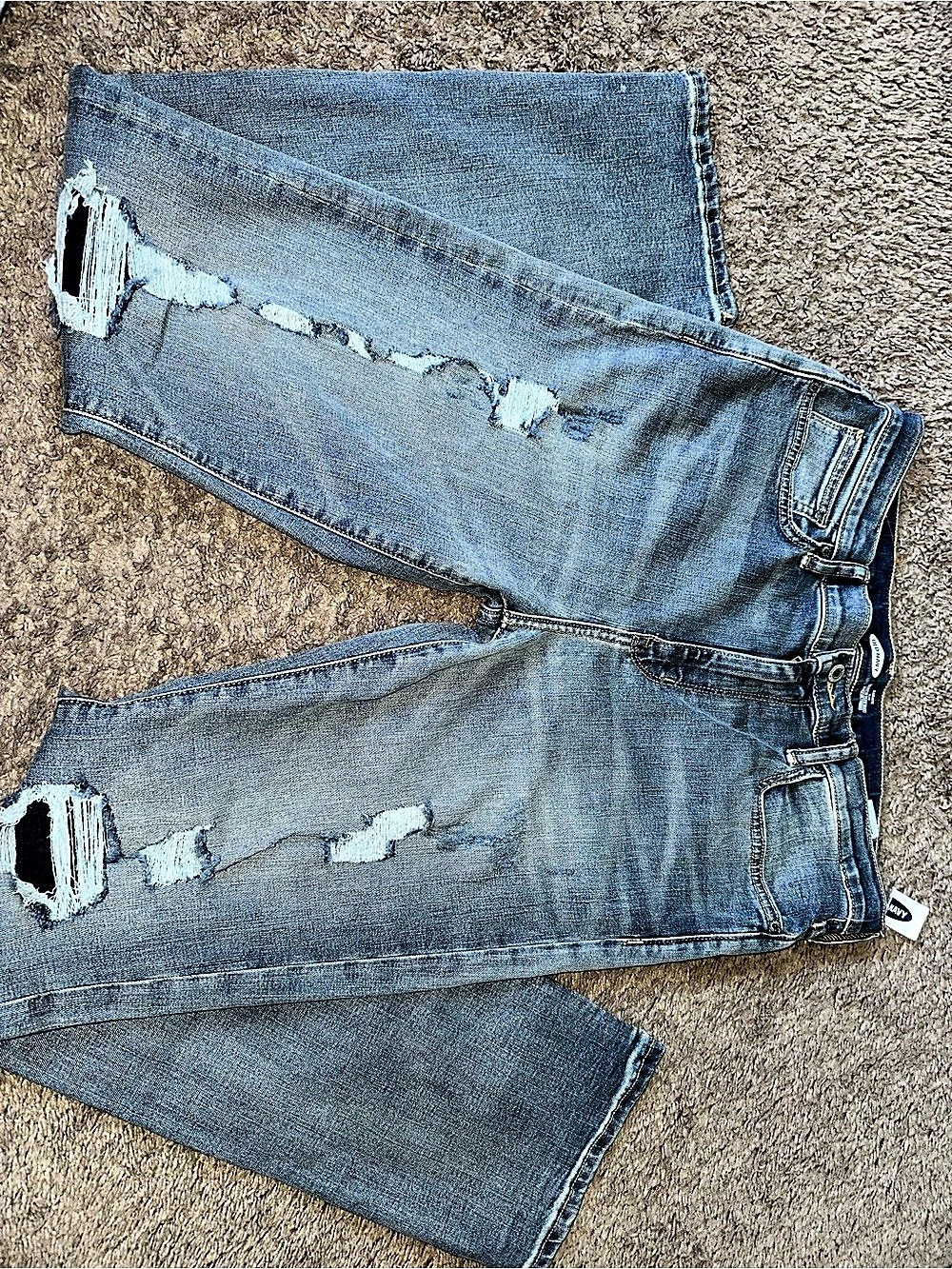 Old Navy Women's Distressed Flare Jeans Blue Size16
